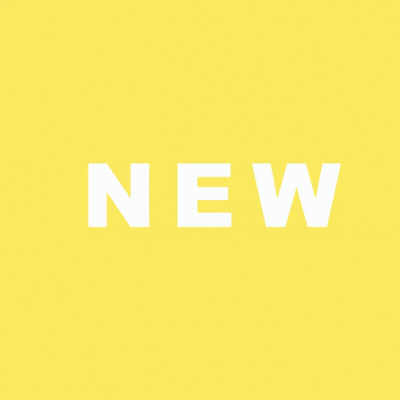 The Word New Is On A Blue And Yellow Background GIF