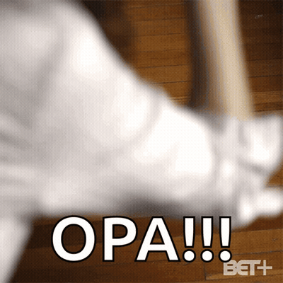 The Word Opa That Is On A Wood Floor GIF