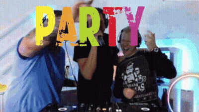 The Word Party That Is On A Graphic GIF