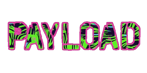 The Word Payload Is Written In A Colorful Font Sticker