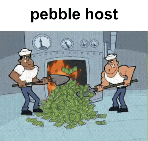 The Word Pebble Host Is On The Cartoon GIF