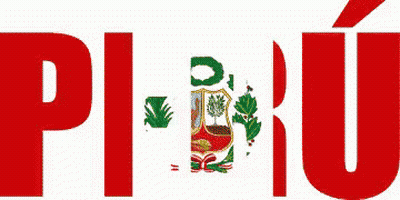 The Word Peru Is Made Out Of Colorful Candy GIF