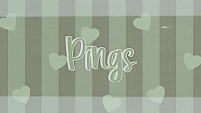 The Word Pings That Is On A Green Background GIF