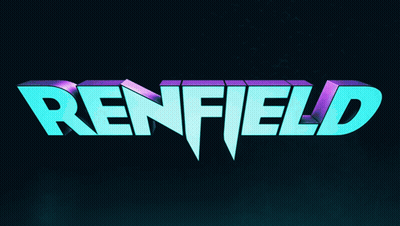 The Word Renfield Is Displayed On A Dark Blue Background GIF