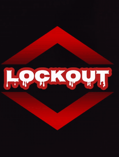 The Word Rockout Is On A Red And Black Background GIF