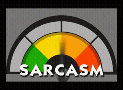 The Word Sarcasm Is Written On A Meter GIF