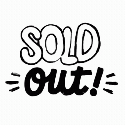The Word Sold Out Is Written In White On A Black Background GIF