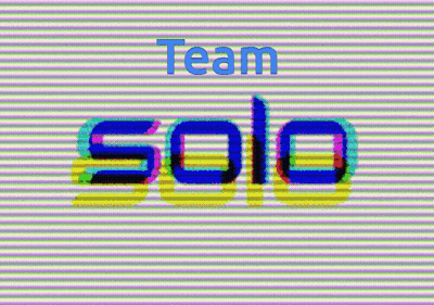 The Word Solo Is Displayed On A Colorful Background GIF