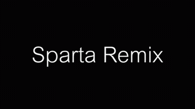 The Word Sparta Remix Is Written In White On A Black Background GIF