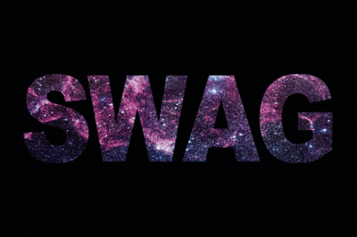 The Word Swag Is Surrounded By A Galaxy GIF