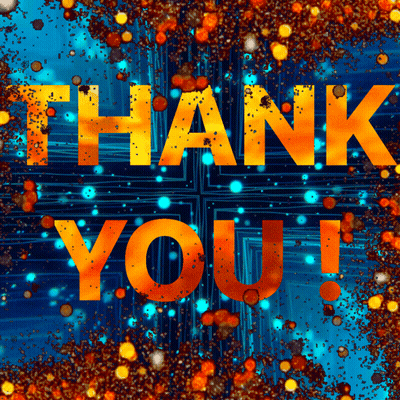 The Word Thank You Is Surrounded By A Blue Background GIF