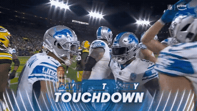 The Word Touchdown That Is On A Football Game GIF