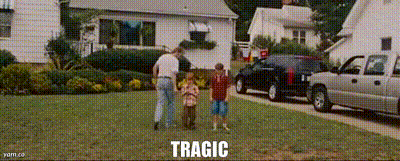 The Word Tragic That Is On A Picture Of People GIF