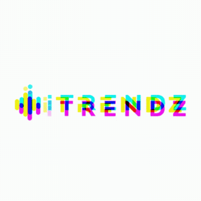 The Word Trendz Is Displayed In A Glitch Style GIF