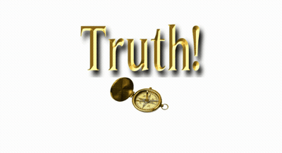 The Word Truth Is On A White Background With A Gold Compass GIF