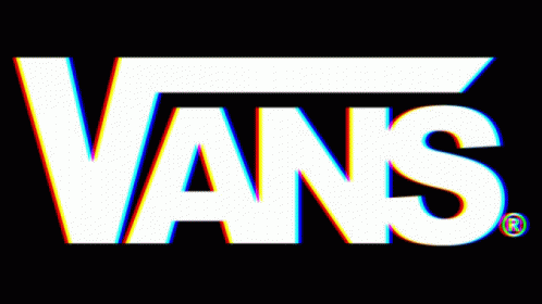 The Word Vans Is Displayed In A Colorful Graphic GIF