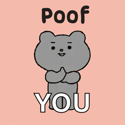The Word You Is On A Pink Background With A Yellow Cloud GIF
