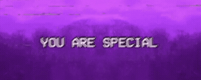 The Words `` You Are Special '' Are Written On A Purple Background . GIF