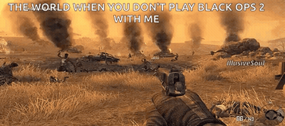 The World When You Don't Play Black Ops 2 With Me GIF