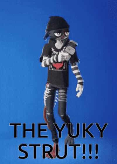 The Yuky Strut Cartoon Character GIF