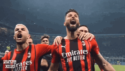 Theo Hernandez And His Team Celebrate GIF