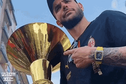 Theo Hernandez Championship Trophy GIF