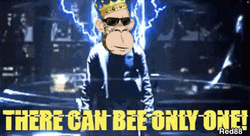 There Can Be Only One Monkey Head Boris GIF