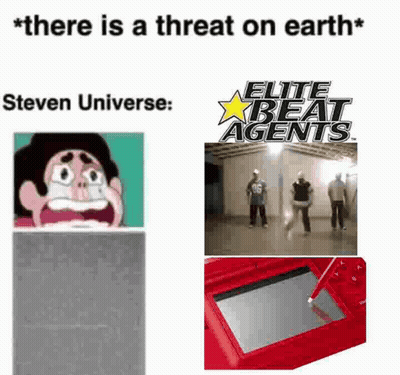 There Is A Threat On Earth Elite Beat Agents And Steven Universe GIF