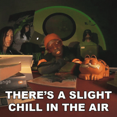There's A Slight Chill In The Air Garfield Poster GIF