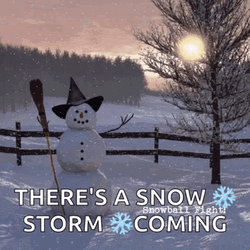 There's A Snow Storm Coming Snowball Fight GIF