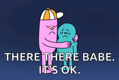 There There Babe It's Ok Cartoon Hug GIF