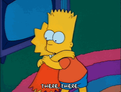 There There Lisa And Homer Simpson Hugging GIF