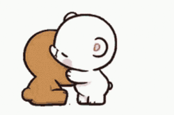 There There Mocha Hugging Milk GIF