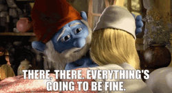 There There Papa Smurf Consoling GIF