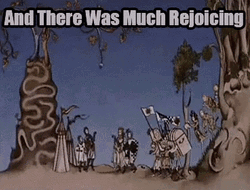 There Was Much Of Rejoicing And Flag Waving GIF