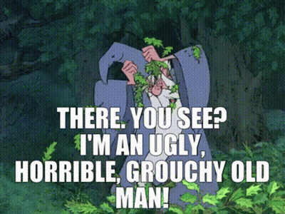 There You See I 'M An Ugly Horrible Grouchy Old Man! GIF