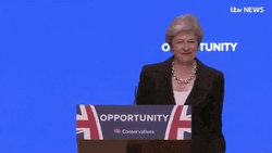 Theresa May Moonwalk Bye Bye GIF