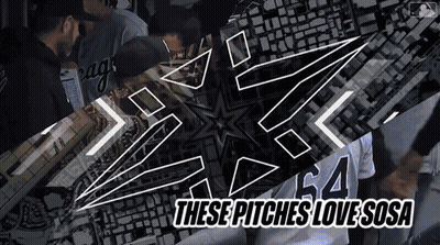 These Pitches Love Sosa Black And White Poster GIF