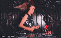 Thessfischer Dancing Running Man In DJ Booth GIF