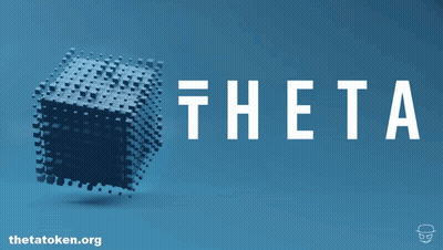 Theta Blockchain Blue Background GIF