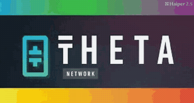 Theta Network Logo On Colorful Background GIF