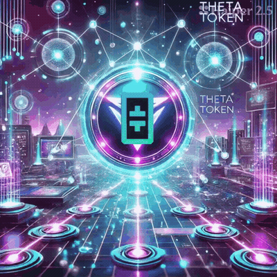 Theta Token Futuristic Graphic GIF