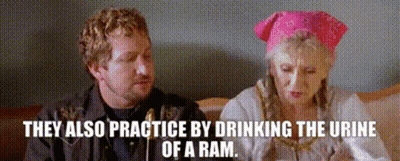 They Also Practice By Drinking The Urine Of A Ram . GIF