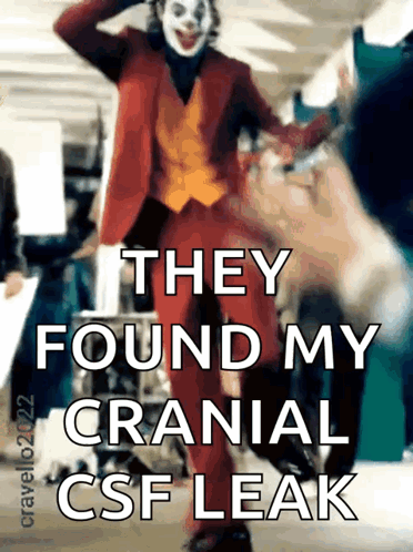 They Found My Cranial Csf Leak Is Written On A Poster GIF