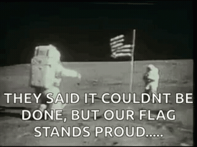 They Said It Couldn 'T Be Done , But Our Flag Stands Proud ... GIF