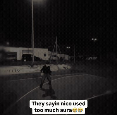 They Sayin Nico Used Too Much Aura Black And White Photo GIF