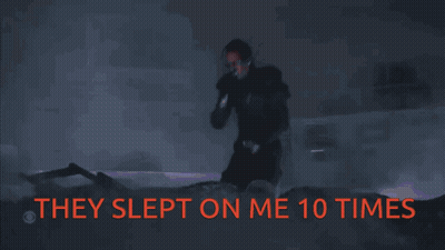 They Slept On Me 10 Times Is Written On A Poster GIF