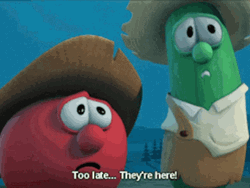 Theyre Here Bob The Tomato Veggie Tales GIF