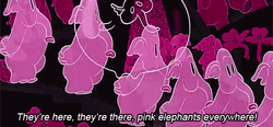 Theyre Here Dancing Pink Elephants Animation GIF