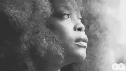 Thick Curly Afro Hair Erykah Badu GIF